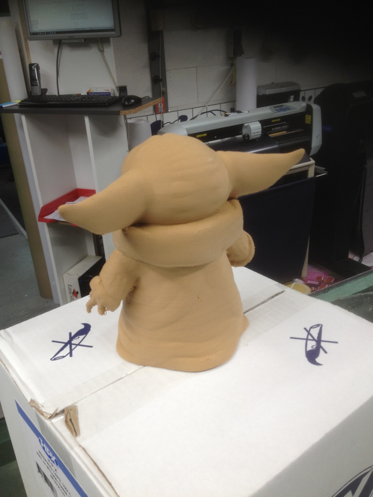 3D Yoda Polywood back